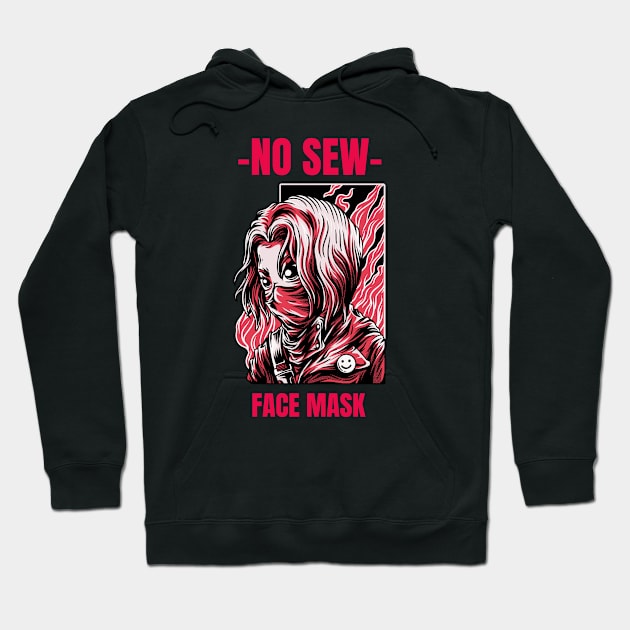 No sew face mask Hoodie by American VIP